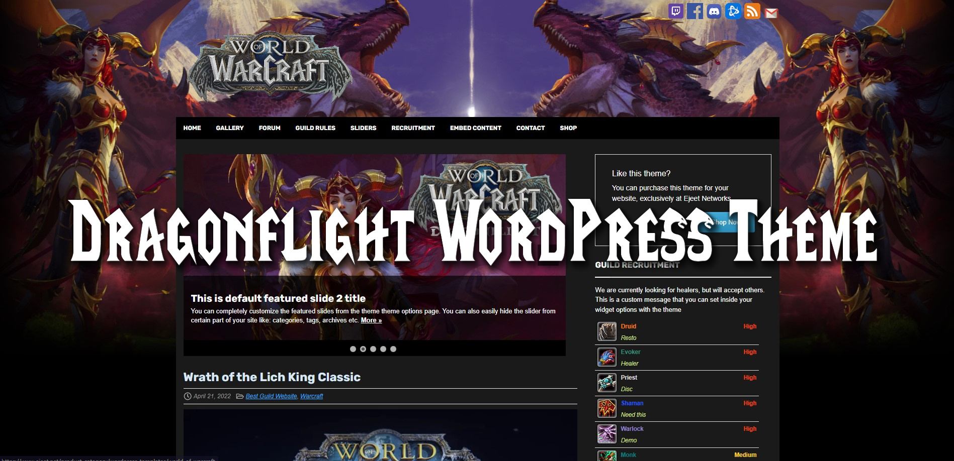 The best Dragon Flight theme for WordPress
